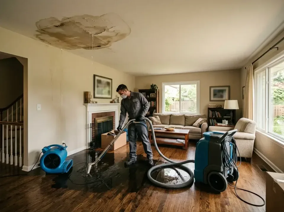 attic-pipe-burst-ceiling-drip-008 — frequently asked questions, Water Damage Restoration & Carpet Care in Old Jamestown, MO